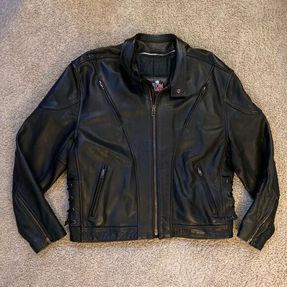Iron Hides Leather Riding Jacket Size 48 - Picture 1 of 8